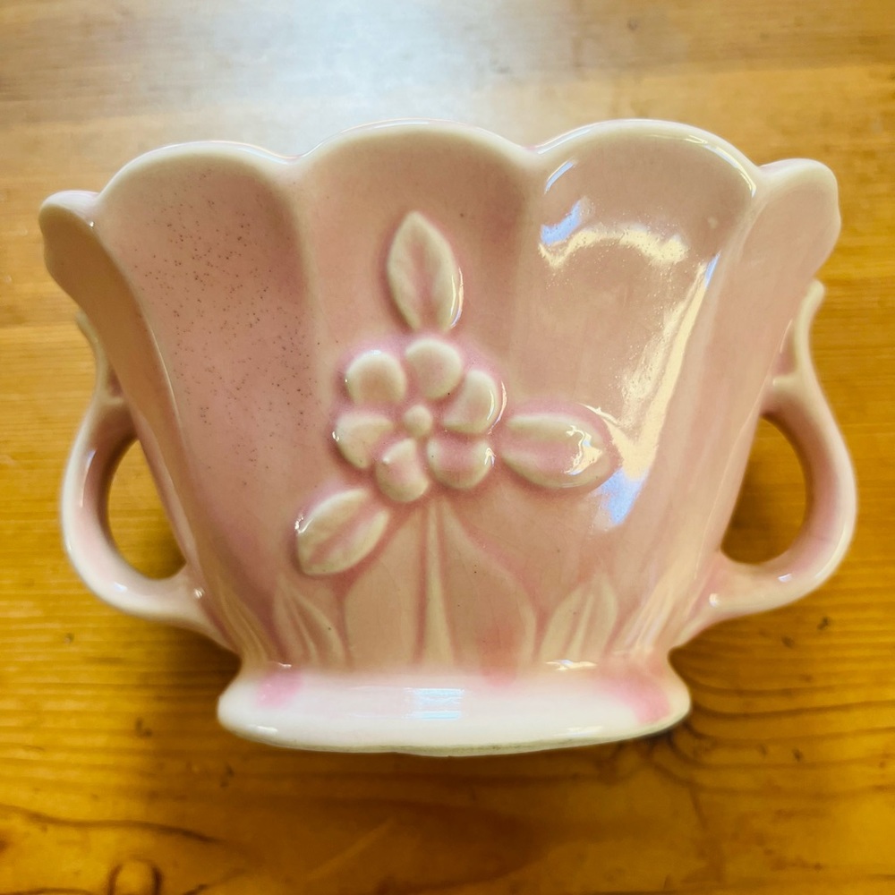 Vintage McCoy Pottery small pink vase
